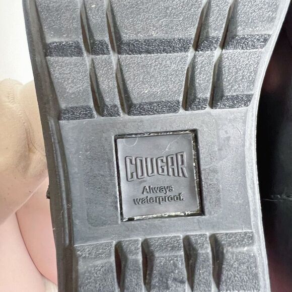 Like New Cougar Women's Toledo Waterproof Booties Black Leather Size 10 - Picture 7 of 13